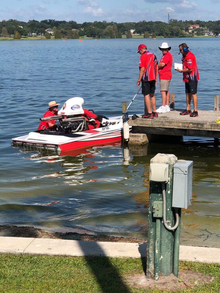 Hunter Davis and the Pier 21 Marine crew waiting for the race  at Lakeland Florida. #1